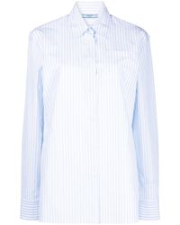 Prada - Striped Cotton-poplin Shirt - Lyst