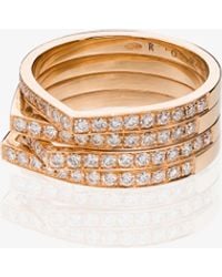 Repossi - 18k Rose Gold Antifer 4 Rows Diamond Ring - Women's - Diamond/18kt Gold - Lyst