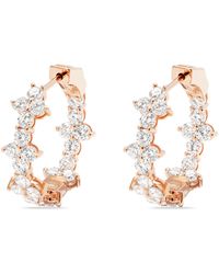 Anita Ko - 18k Rose Gold Vivi Diamond Eternity Hoop Earrings - Women's - Diamond/18kt Red Gold - Lyst