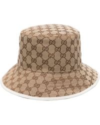 Gucci - Neutral gg Reversible Bucket Hat - Unisex - Cotton/polyester/silk/polyamideviscosecotton - Lyst
