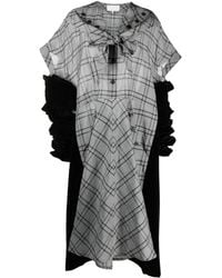 Maison Margiela - Spliced Panelled Midi Dress - Women's - Cotton/silk/modal/polyester - Lyst