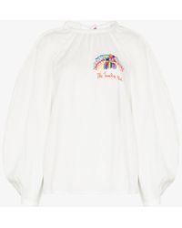 Mira Mikati Embroidered Cotton Blouse - White