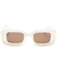 Loewe - Neutral Chunky Anagram Rectangle-frame Sunglasses - Unisex - Acetate - Lyst
