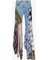 Natasha Zinko Patchwork Flared Jeans - Blue