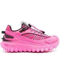 3 MONCLER GRENOBLE - Trailgrip Neon Canvas, Mesh And Leather Sneakers - Lyst
