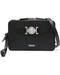 Versace - Medusa biggie Small Leather Messenger Bag - Lyst