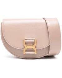 Chloé - Neutral Marcie Leather Mini Bag - Women's - Calf Leather/lambskin - Lyst