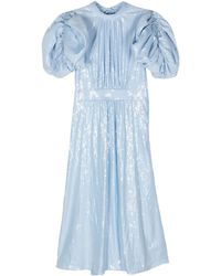 ROTATE BIRGER CHRISTENSEN - Sequinned Puff-sleeve Midi Dress - Lyst