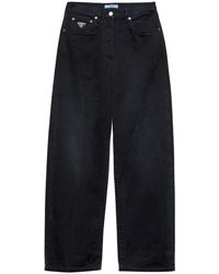 Prada - Wide-Leg Selvedge Jeans - Lyst