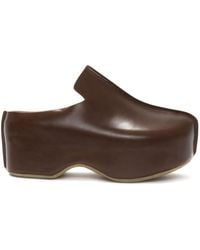JW Anderson - Leather Platform Clogs - Women's - Calfskin/rubber/leather - Lyst