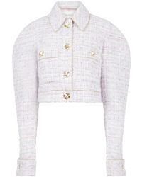 Nina Ricci - Cocoon Tweed Jacket - Women's - Viscose/polyamide/acrylicpolyester - Lyst