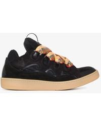 Lanvin - Curb Low-top Leather Trainers - Men's - Rubber/fabric - Lyst