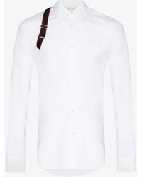 Mens Clothing Shirts Casual shirts and button-up shirts Alexander McQueen White Cotton Shirt for Men 