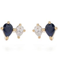 Adina Reyter - 14k Yellow Premier Amigos Sapphire And Diamond Earrings - Lyst