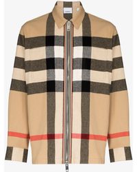 Burberry - Hague Check Wool Shirt Jacket - Lyst