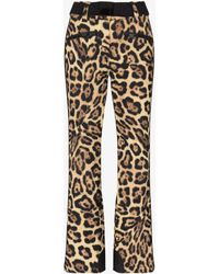 Goldbergh - Brown Jaguar Print Flared Ski Trousers - Women's - Fabric - Lyst