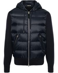 Tom Ford - Black Hooded Puffer Jacket - Men's - Polyamide/wool/elastane/down - Lyst