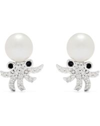 Yvonne Léon - 9k White Octopuss Pearl And Diamond Earrings - Lyst