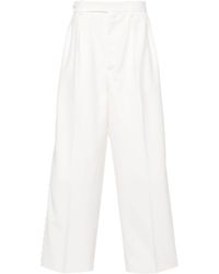 Bode - Lace-trim Tapered Trousers - Lyst