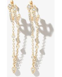 SHAY - 18k Yellow Double Fringe Diamond Hoop Earrings - Lyst