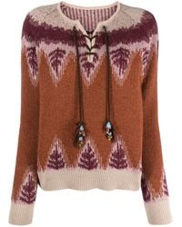Fortela - Leanne Intarsia Sweater - Women's - Virgin Wool/polyamide/cashmere/acrylicmohair - Lyst