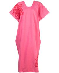 Pippa Holt - Embroidered Cotton Midi Dress - Women's - Cotton - Lyst