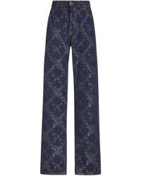 Etro - Floral-jacquard Jeans - Women's - Polyester/cotton - Lyst