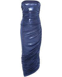 Norma Kamali - Diana Ruched Metallic Gown - Women's - Spandex/elastane/polyester - Lyst
