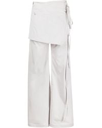 Low Classic - Layered Wrap Skirt Trousers - Lyst