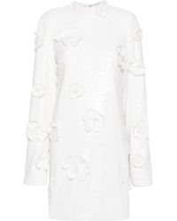 ROTATE BIRGER CHRISTENSEN - Floral-appliqué Dress - Women's - Polyester/recycled Polyester/elastane - Lyst