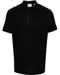 Burberry - Logo Cotton Polo Shirt - Lyst
