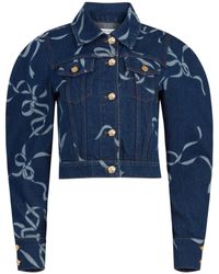 Nina Ricci - Bow-print Cocoon Denim Jacket - Women's - Cotton - Lyst
