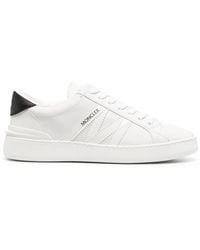 Moncler - Monaco Leather Sneakers - Lyst