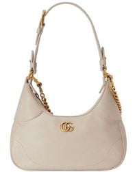 Gucci - Neutral Aphrodite Small Leather Shoulder Bag - Lyst