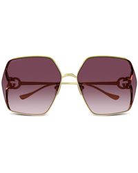 Gucci - -tone Oversize-frame Gradient Sunglasses - Lyst
