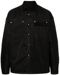 Prada - Press-Stud Shirt Jacket - Lyst