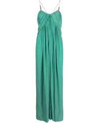 Lanvin - Embellished Pleated Maxi Dress - Lyst
