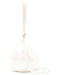 Simone Rocha - White Pearl Heart Mini Bag - Women's - Silk/acrylic/viscose - Lyst