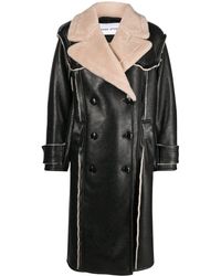 Stand Studio - Frankie Double-breasted Faux-leather Coat - Lyst
