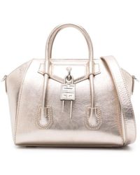 Givenchy - -tone Antigona Lock Mini Leather Tote Bag - Lyst