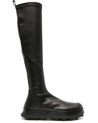 Jil Sander - Leather Knee-high Boots - Women's - Calf Leather/rubber - Lyst