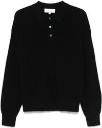 Studio Nicholson - Ribbed-Knit Polo Shirt - Lyst