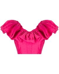 Aje. - Florence Ruffled Crop Top - Lyst