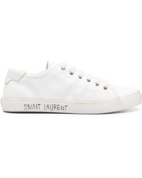 Saint Laurent - Malibu Low Top Sneakers - Women's - Rubber/cotton/calf Leather - Lyst