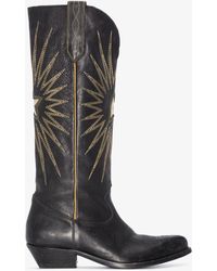 Golden Goose - Wish Star Leather Western Boots - Lyst