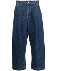 Studio Nicholson - Pleated Wide-leg Jeans - Lyst