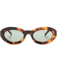 Saint Laurent - Monogram Hinge Oval-frame Sunglasses - Lyst