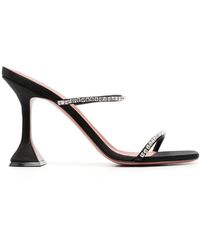 AMINA MUADDI - Gilda 95Mm Iridescent-Glitter Mules - Lyst