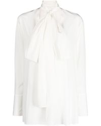 Givenchy - Pussy-bow Silk Blouse - Lyst