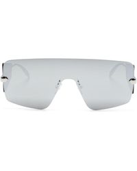 Alexander McQueen - Mirrored Shield-frame Sunglasses - Lyst